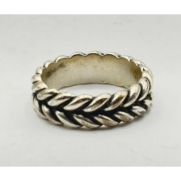 James Avery Sterling Silver Braided Band Ring Size 11.75 - Picture 1 of 6